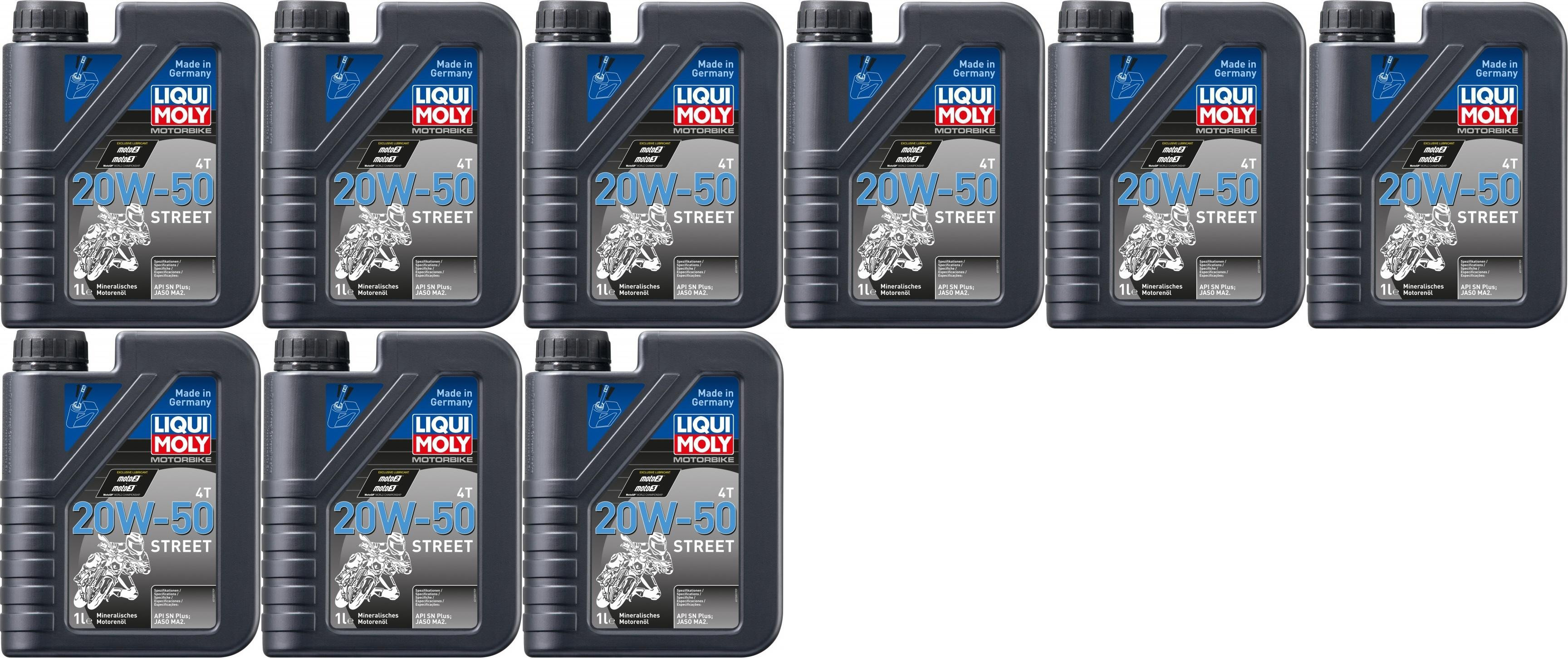 Liqui Moly 1500 Motorbike 4T 20W-50 Motorrad Motoröl Street 9x 1l = 9 Liter