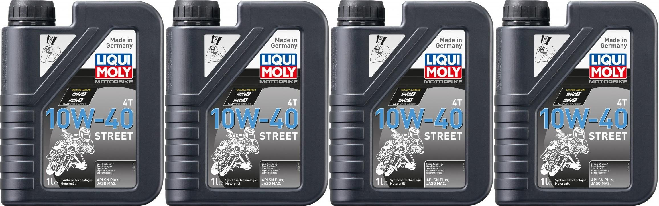 Liqui Moly 1521 Racing 4T 10W-40 Motorrad Motoröl 4x 1l = 4 Liter