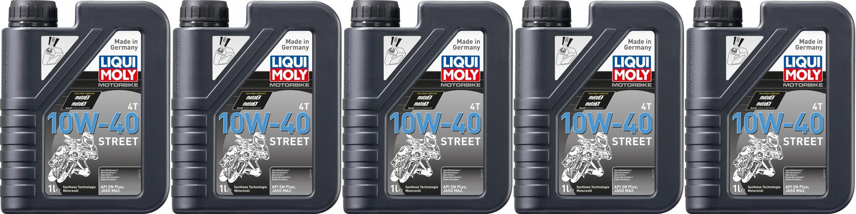 Liqui Moly 1521 Racing 4T 10W-40 Motorrad Motoröl 5x 1l = 5 Liter