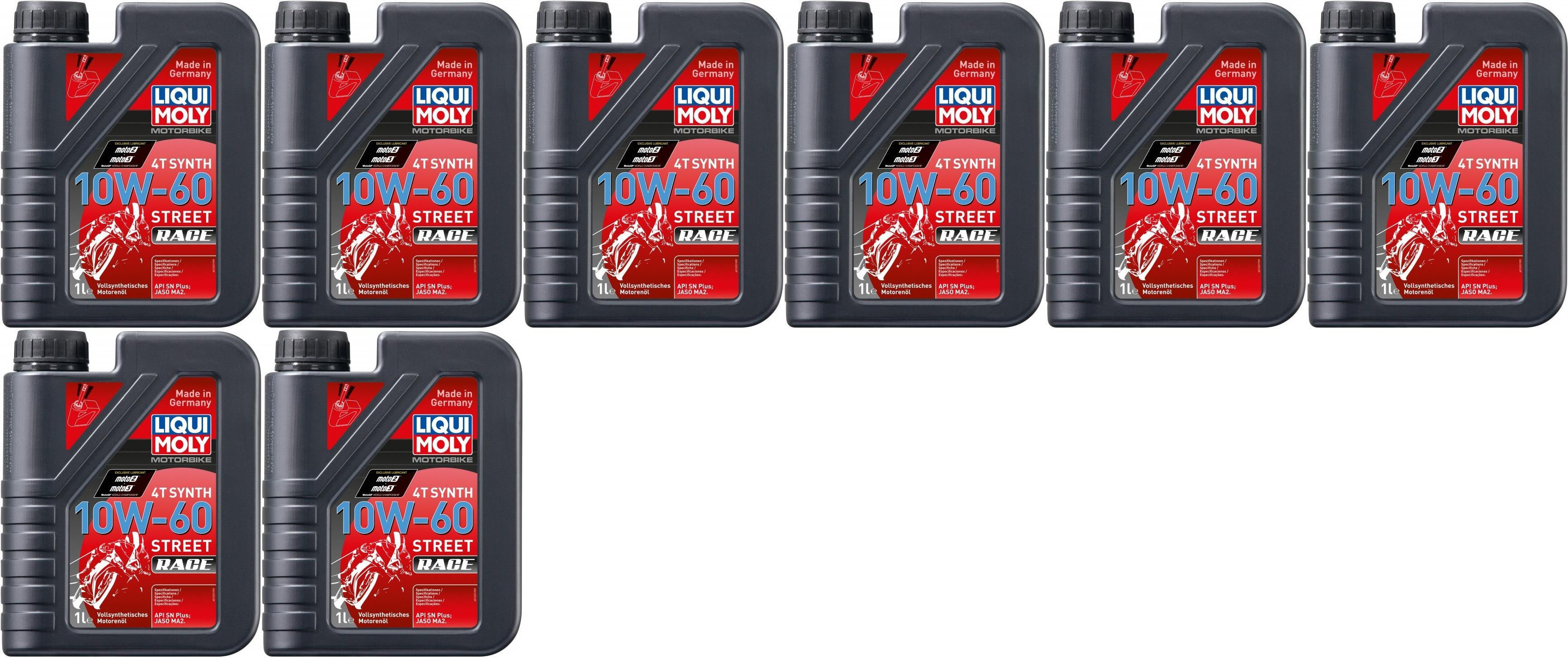 Liqui Moly 1525 Racing Synth 4T 10W-60 Motorrad Motoröl 8x 1l = 8 Liter