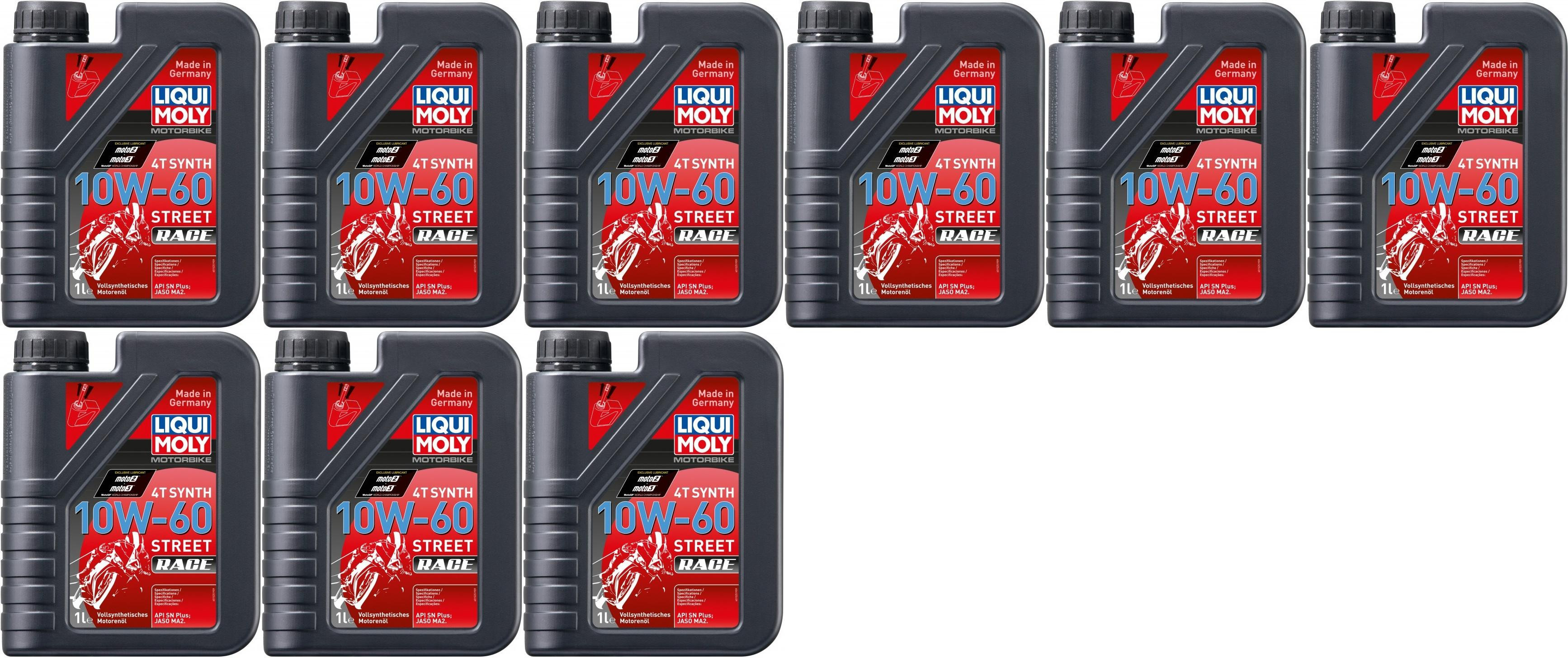 Liqui Moly 1525 Racing Synth 4T 10W-60 Motorrad Motoröl 9x 1l = 9 Liter