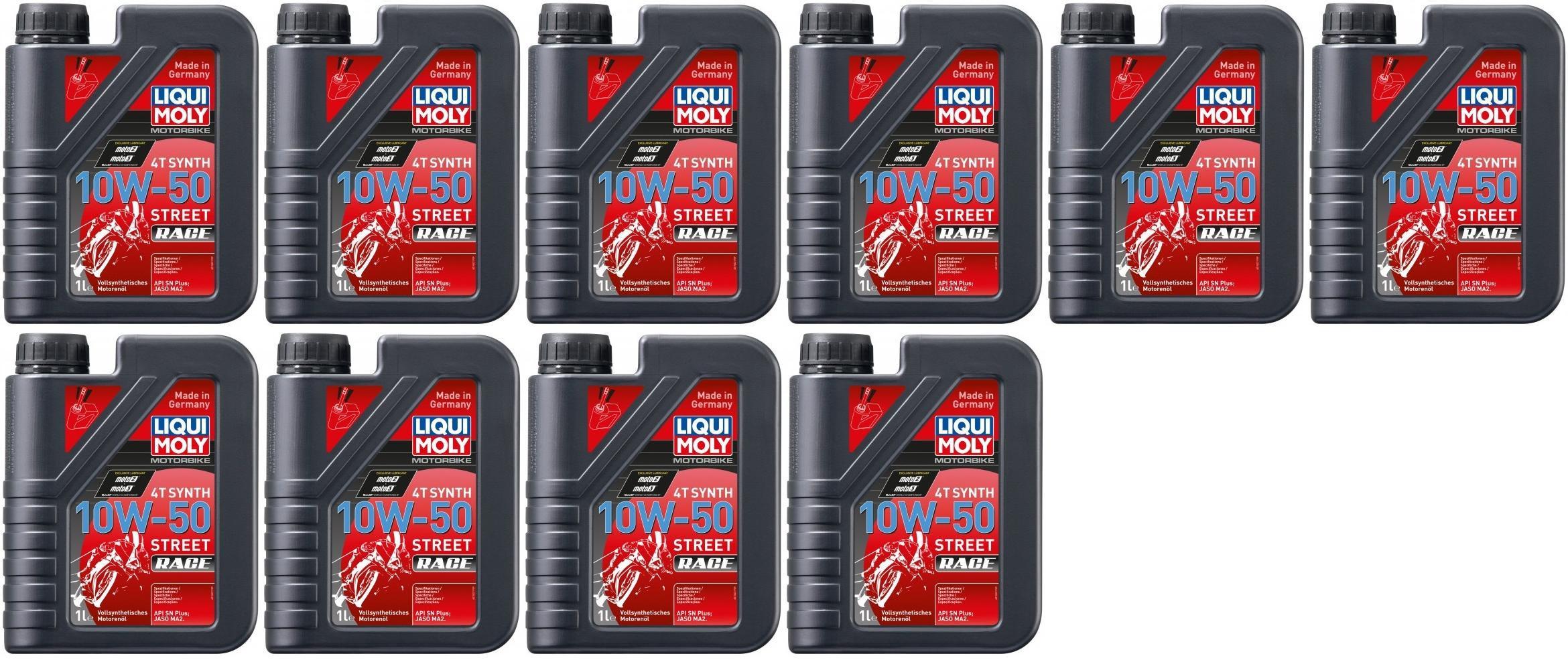 Liqui Moly 1502 Racing Synth 4T 10W-50 Motorrad Motoröl 10x 1l = 10 Liter
