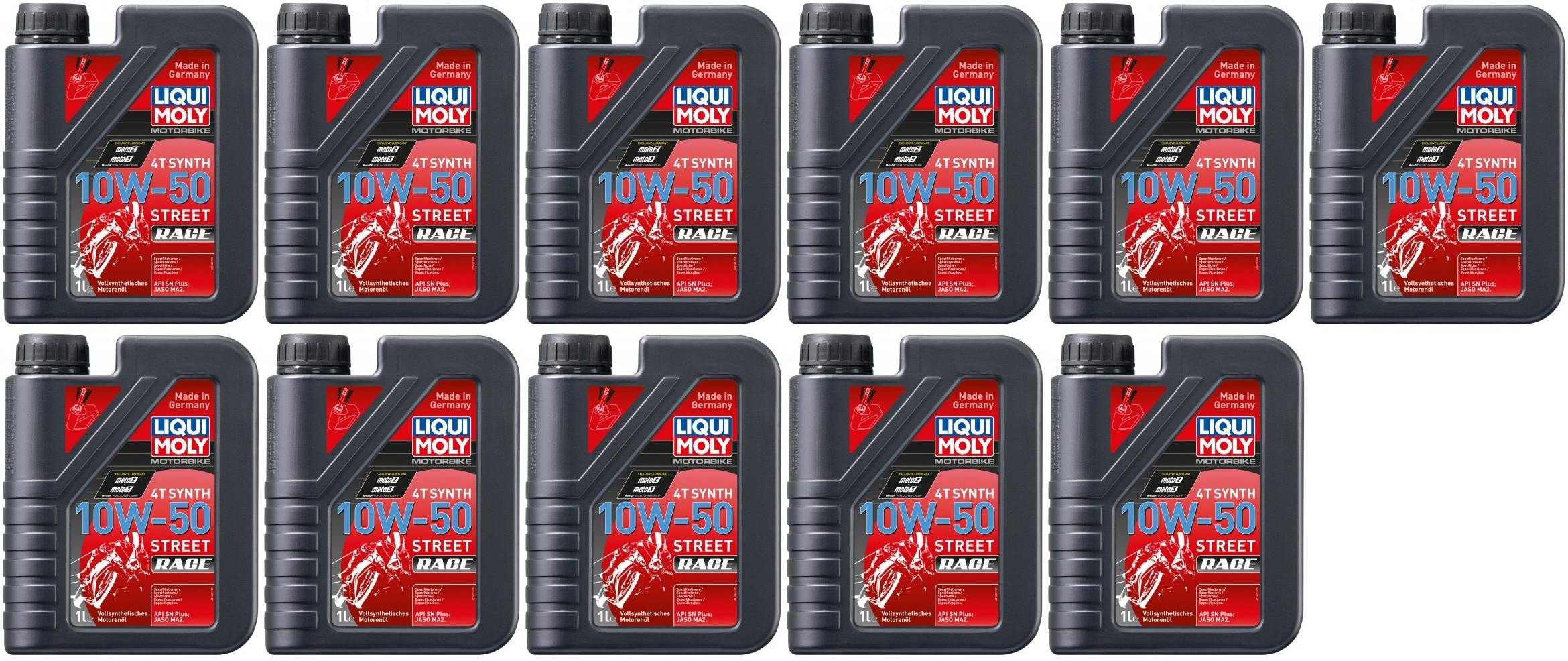 Liqui Moly 1502 Racing Synth 4T 10W-50 Motorrad Motoröl 11x 1l = 11 Liter