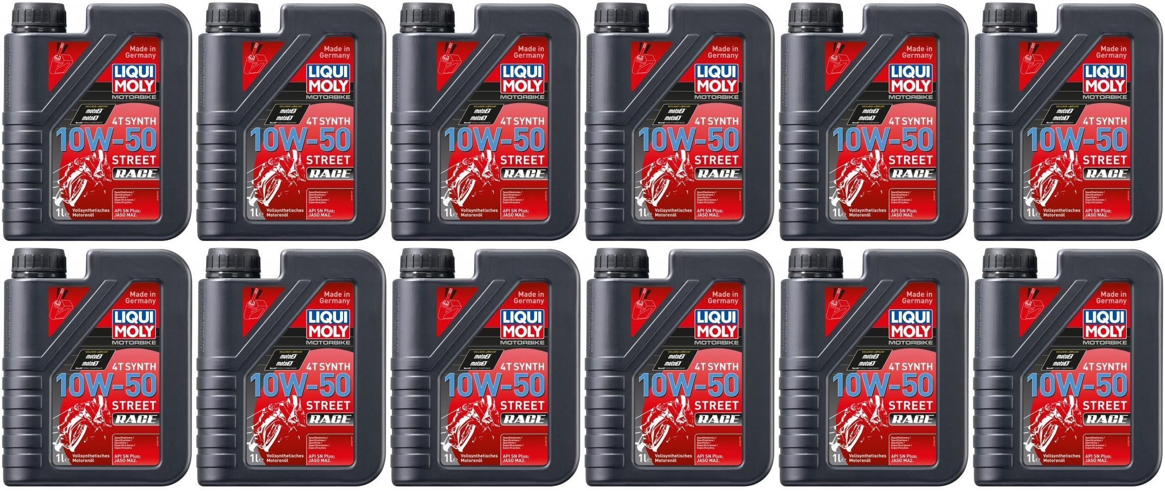 Liqui Moly 1502 Racing Synth 4T 10W-50 Motorrad Motoröl 12x 1l = 12 Liter