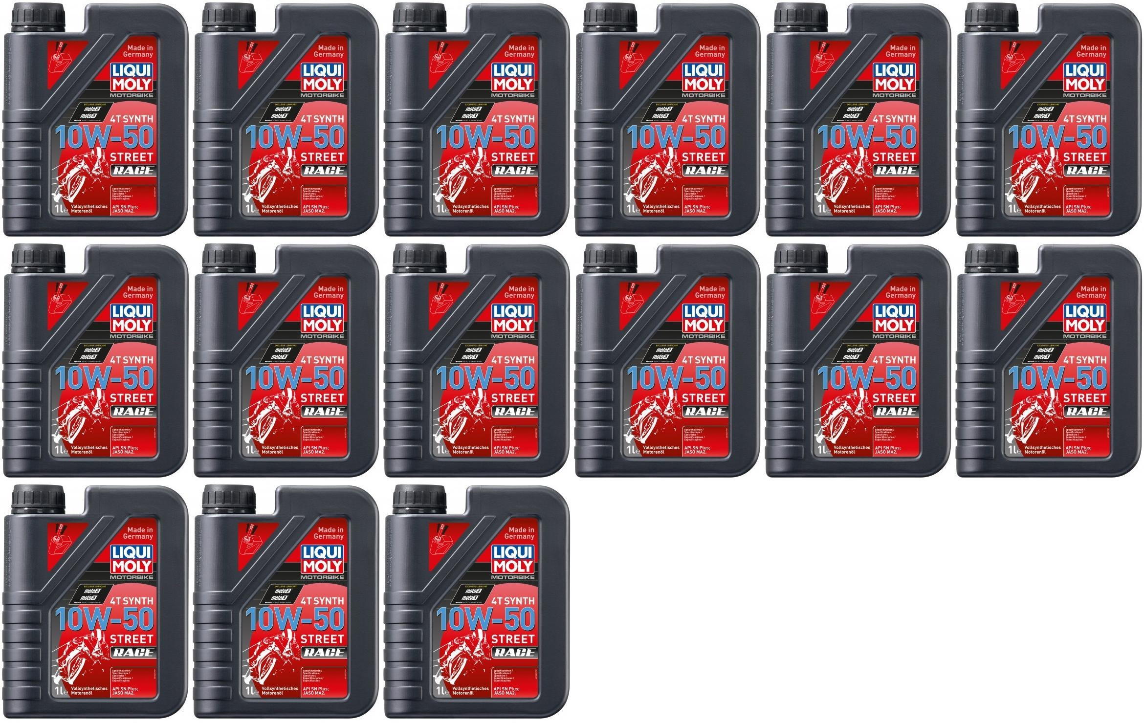 Liqui Moly 1502 Racing Synth 4T 10W-50 Motorrad Motoröl 15x 1l = 15 Liter