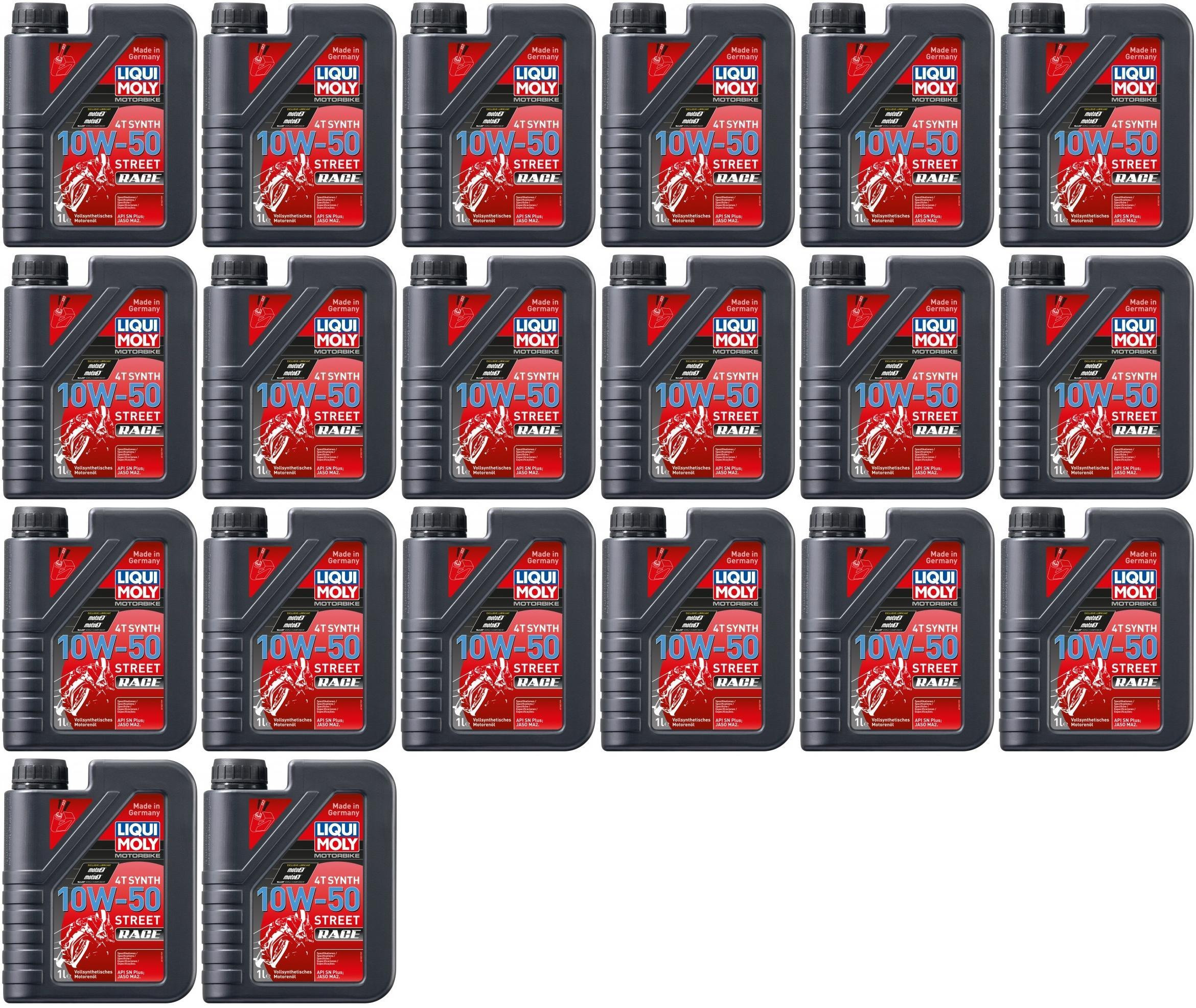 Liqui Moly 1502 Racing Synth 4T 10W-50 Motorrad Motoröl 20x 1l = 20 Liter