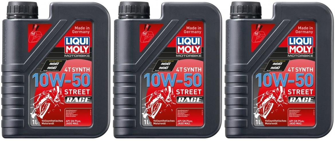 Liqui Moly 1502 Racing Synth 4T 10W-50 Motorrad Motoröl 3x 1l = 3 Liter