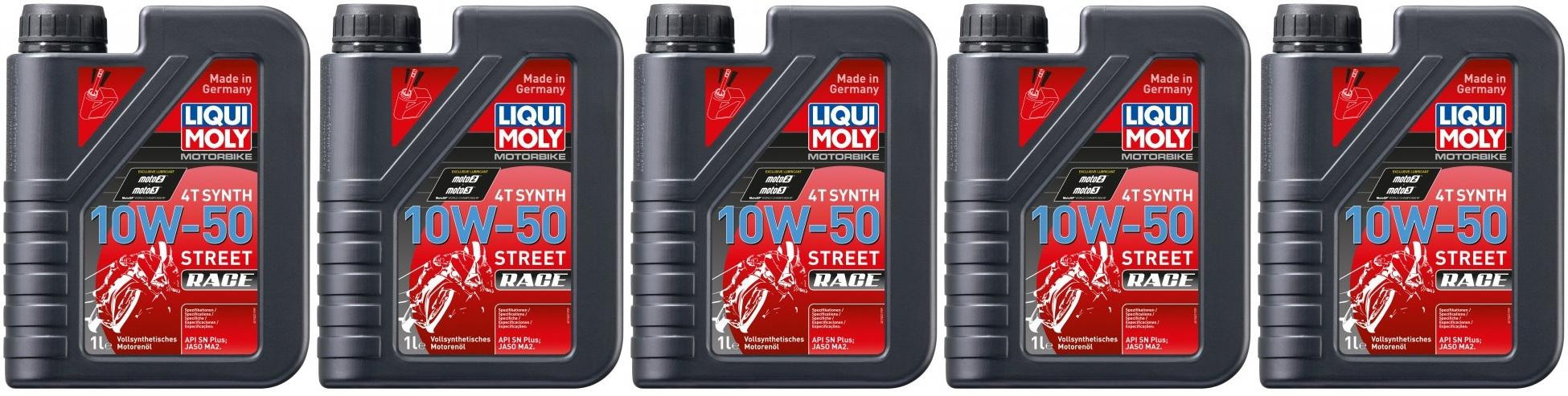 Liqui Moly 1502 Racing Synth 4T 10W-50 Motorrad Motoröl 5x 1l = 5 Liter