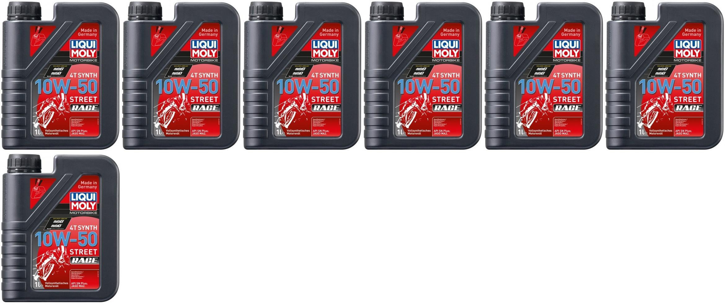Liqui Moly 1502 Racing Synth 4T 10W-50 Motorrad Motoröl 7x 1l = 7 Liter