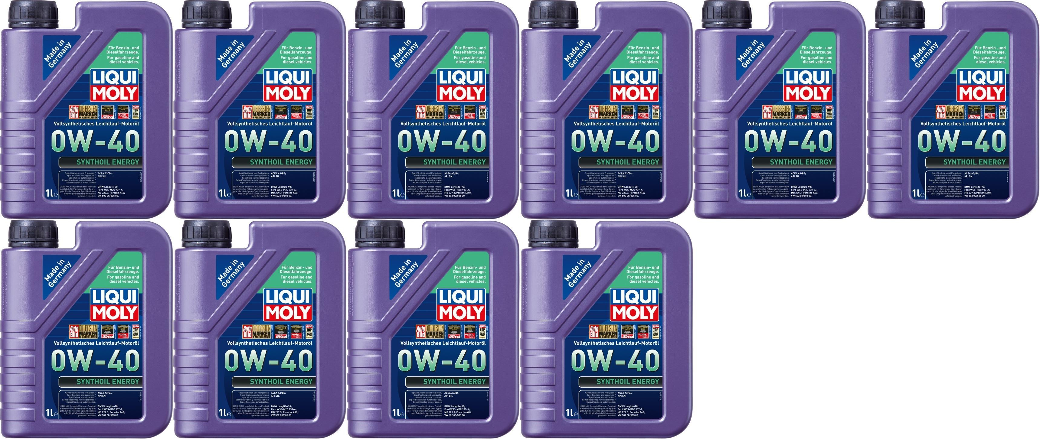 Liqui Moly 1360 Synthoil Energy 0W-40 Motoröl 10x 1l = 10 Liter