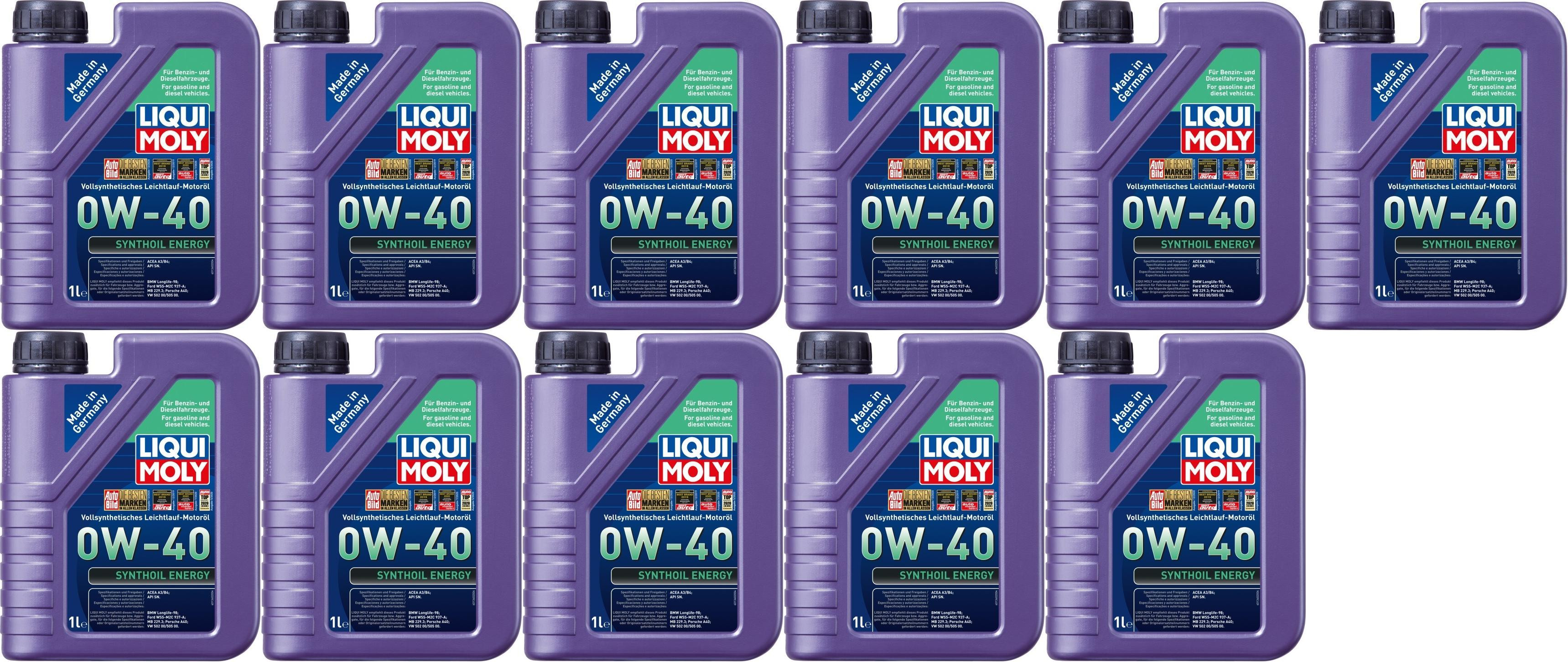 Liqui Moly 1360 Synthoil Energy 0W-40 Motoröl 11x 1l = 11 Liter
