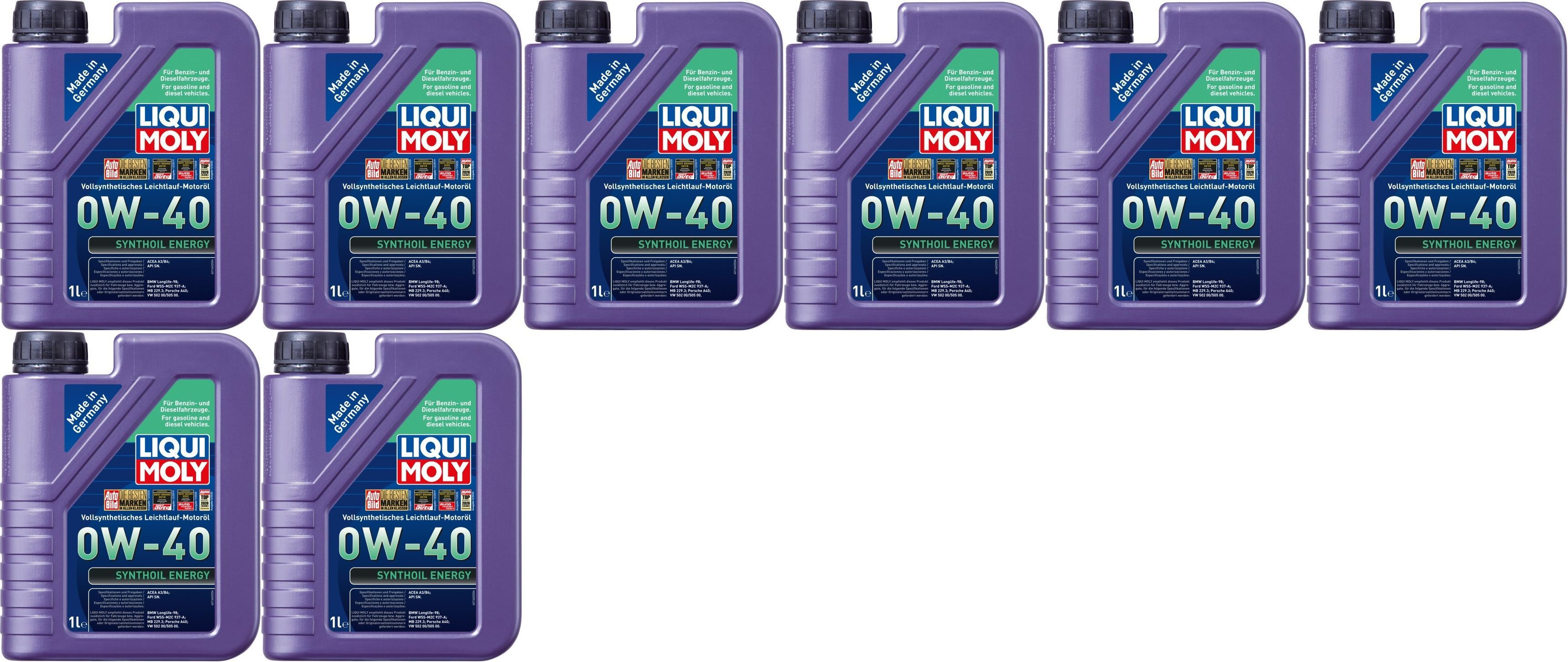 Liqui Moly 1360 Synthoil Energy 0W-40 Motoröl 8x 1l = 8 Liter