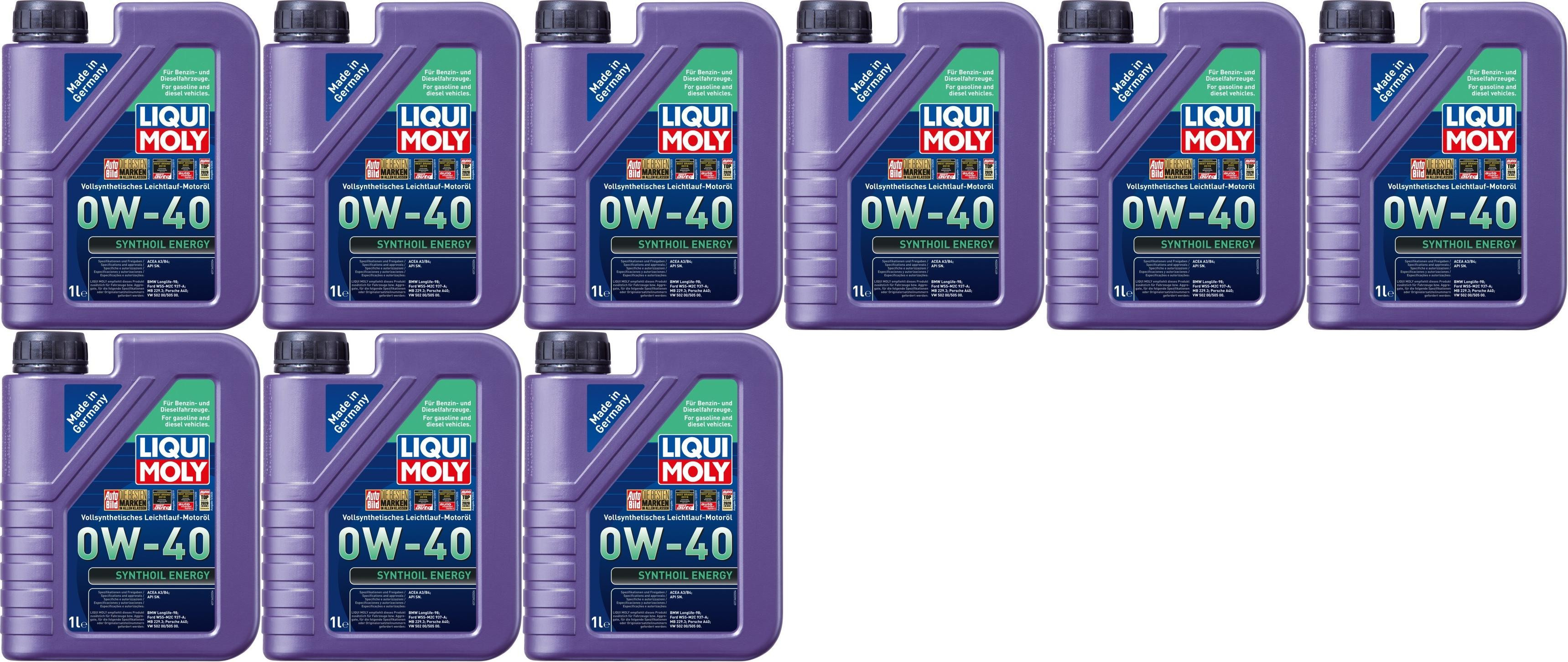 Liqui Moly 1360 Synthoil Energy 0W-40 Motoröl 9x 1l = 9 Liter