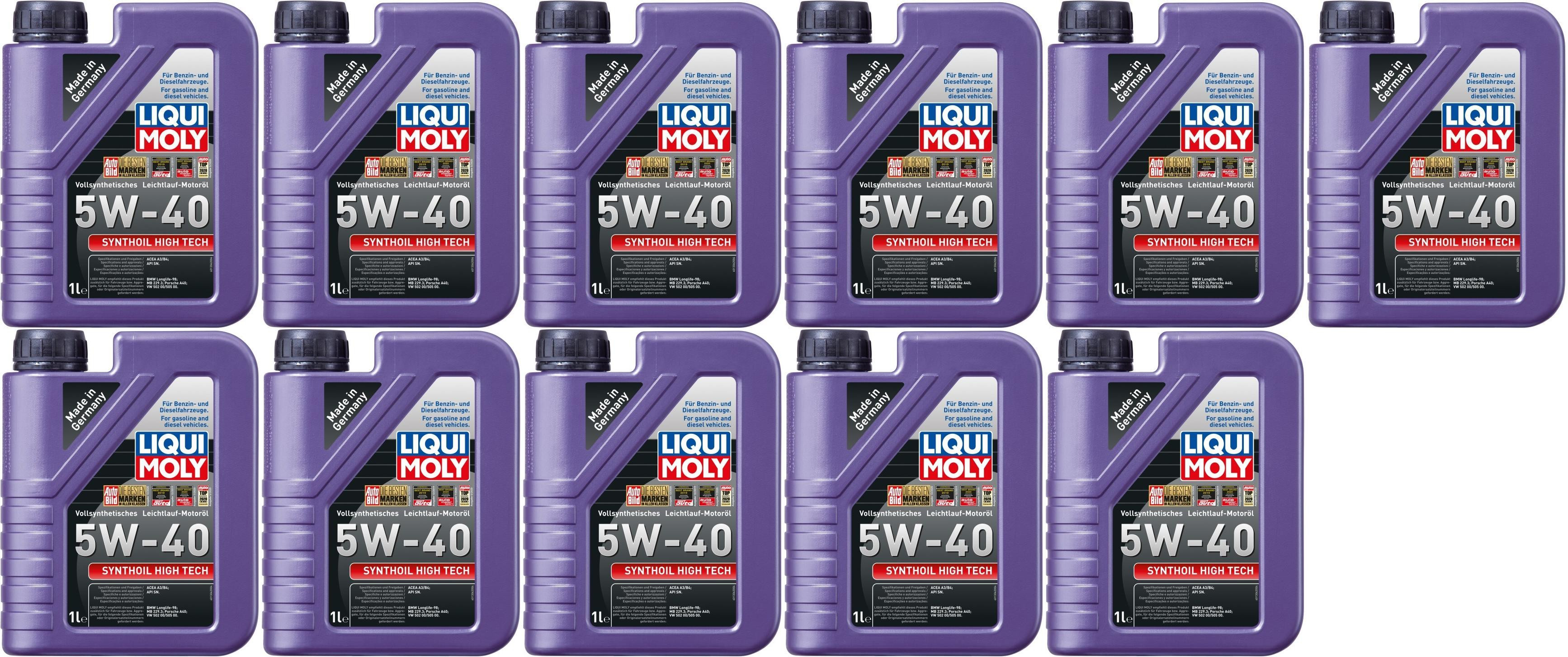 Liqui Moly 1306 Synthoil High Tech 5W-40 Motoröl 11x 1l = 11 Liter