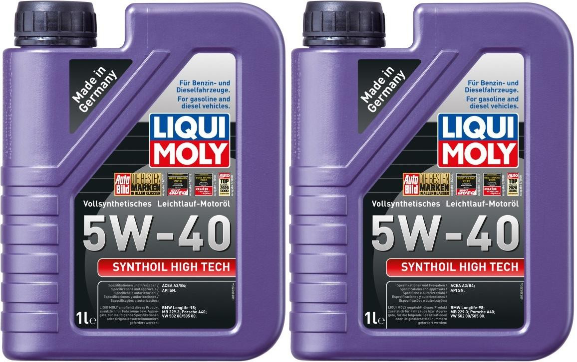 Liqui Moly 1306 Synthoil High Tech 5W-40 Motoröl 2x 1l = 2 Liter