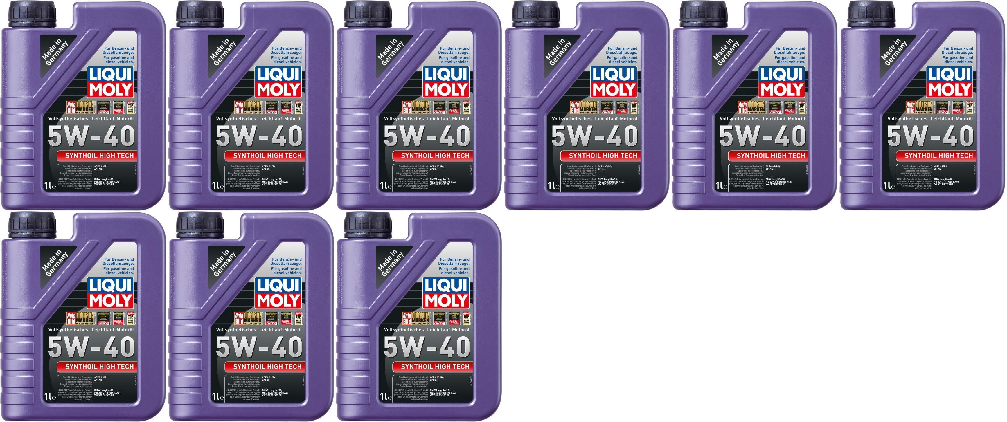 Liqui Moly 1306 Synthoil High Tech 5W-40 Motoröl 9x 1l = 9 Liter