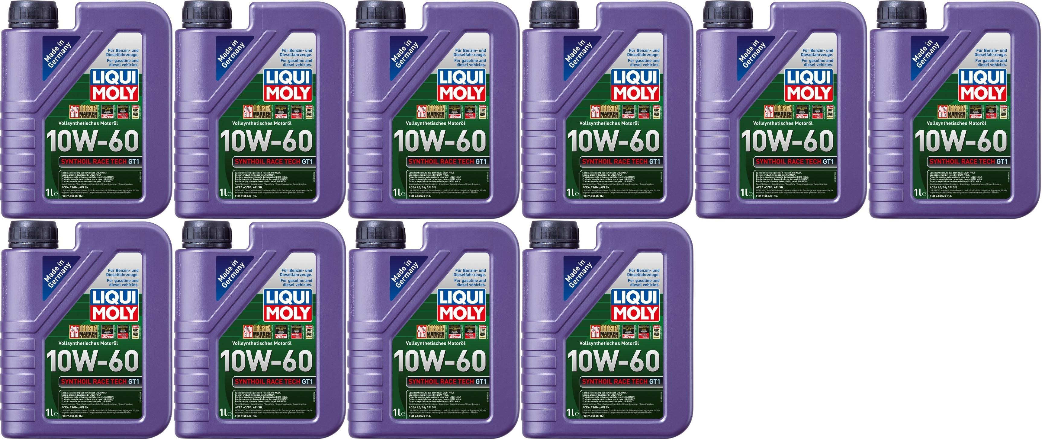 Liqui Moly 1390 Synthoil Race Tech GT1 10W-60 Motoröl 10x 1l = 10 Liter
