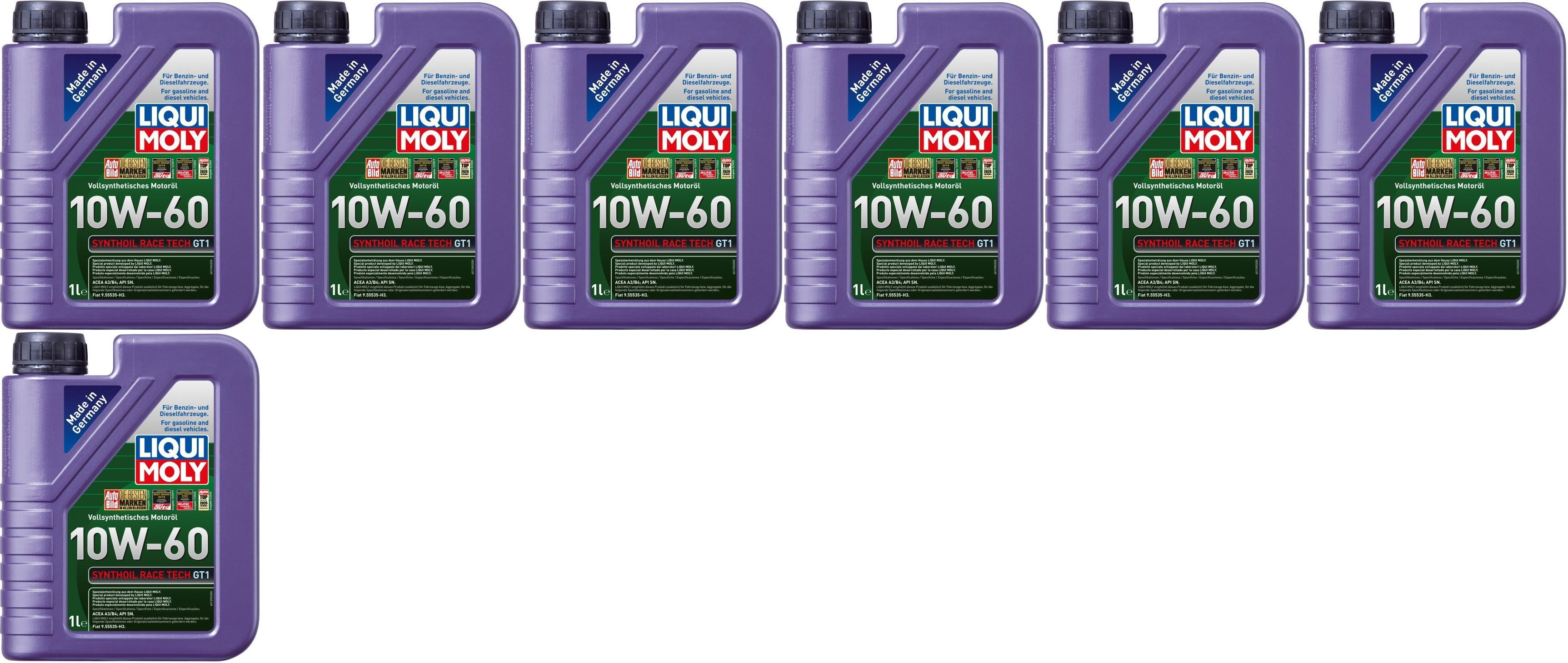 Liqui Moly 1390 Synthoil Race Tech GT1 10W-60 Motoröl 7x 1l = 7 Liter