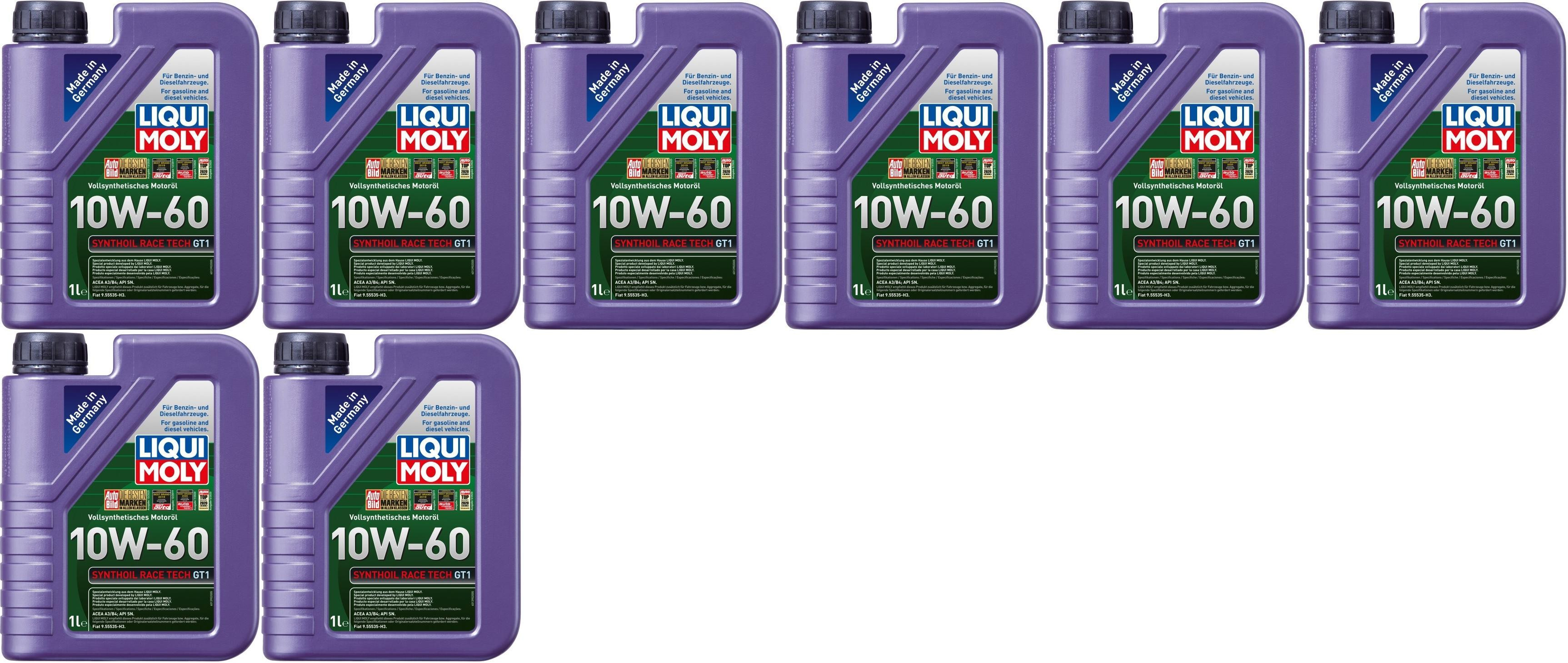 Liqui Moly 1390 Synthoil Race Tech GT1 10W-60 Motoröl 8x 1l = 8 Liter
