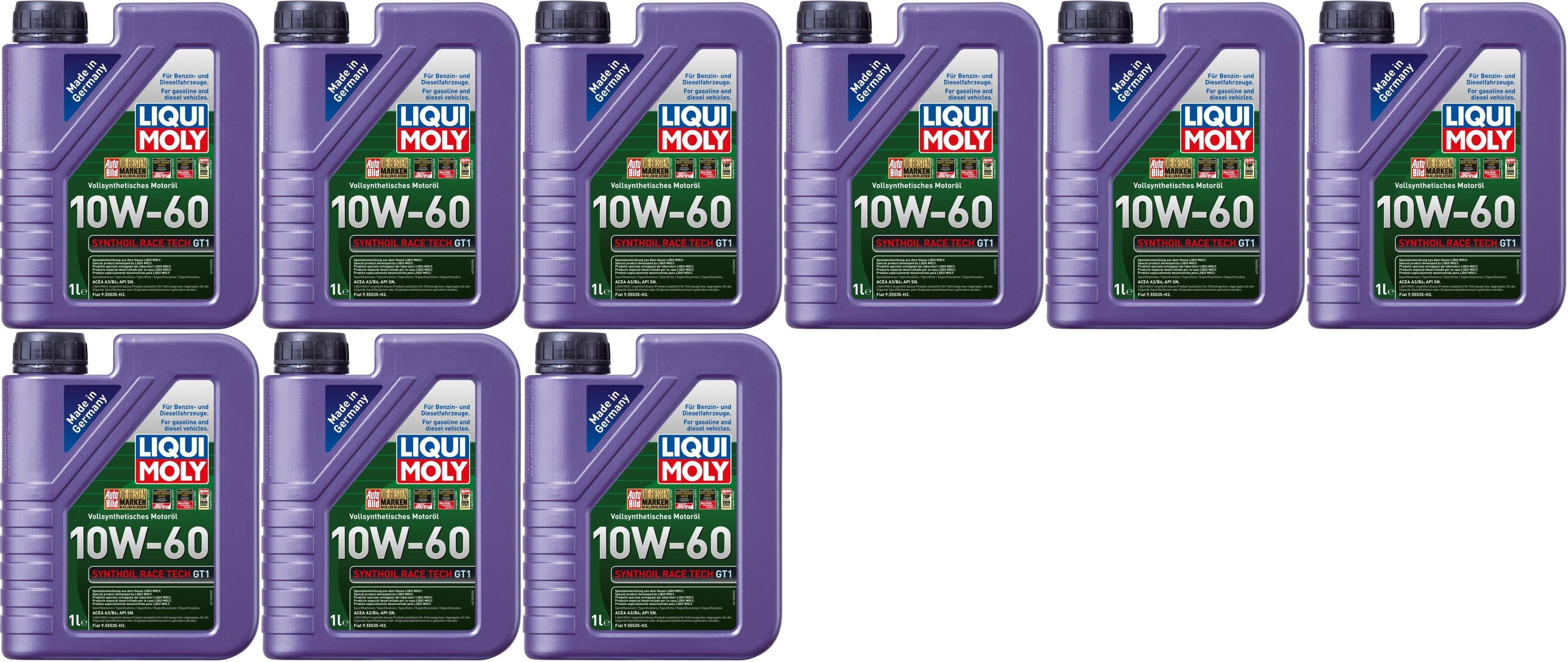 Liqui Moly 1390 Synthoil Race Tech GT1 10W-60 Motoröl 9x 1l = 9 Liter