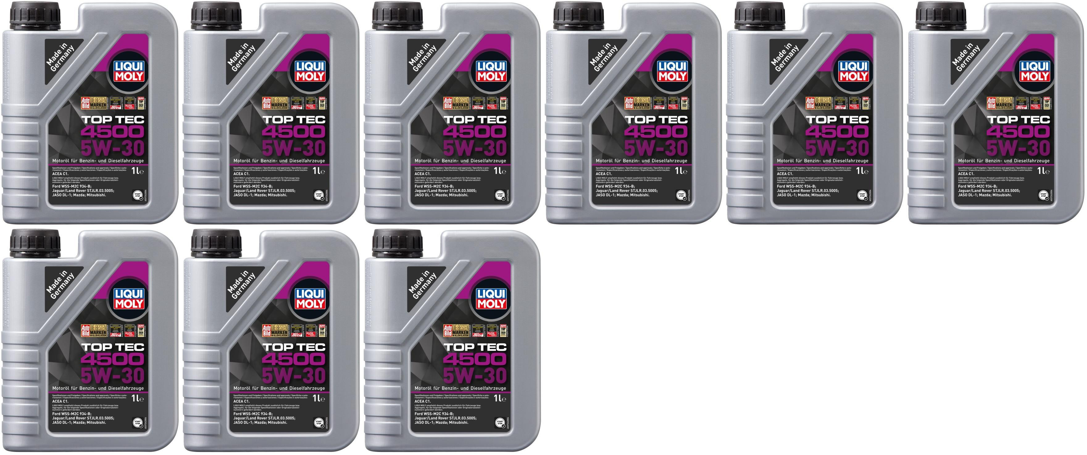 Liqui Moly 3724 5W-30 Top Tec 4500 Motoröl 9x 1l = 9 Liter