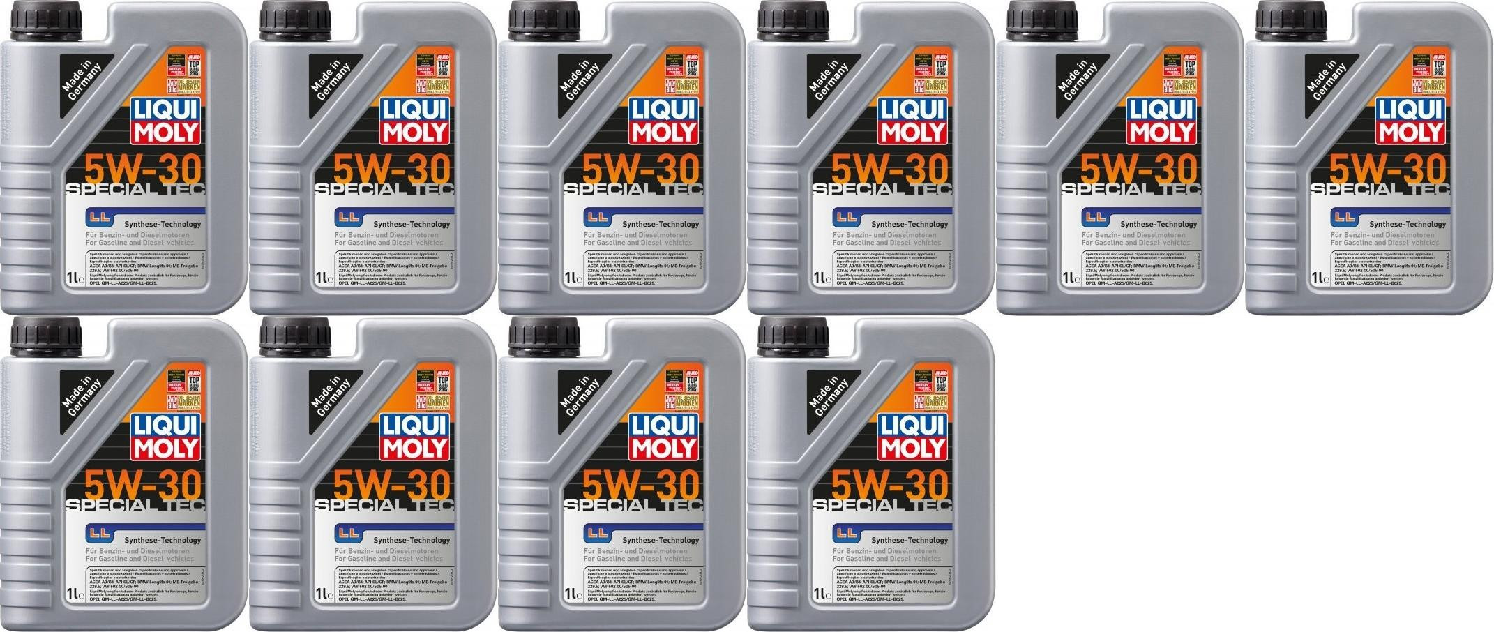 Liqui Moly 1192 Special Tec LL 5W-30 Motoröl 10x 1l = 10 Liter