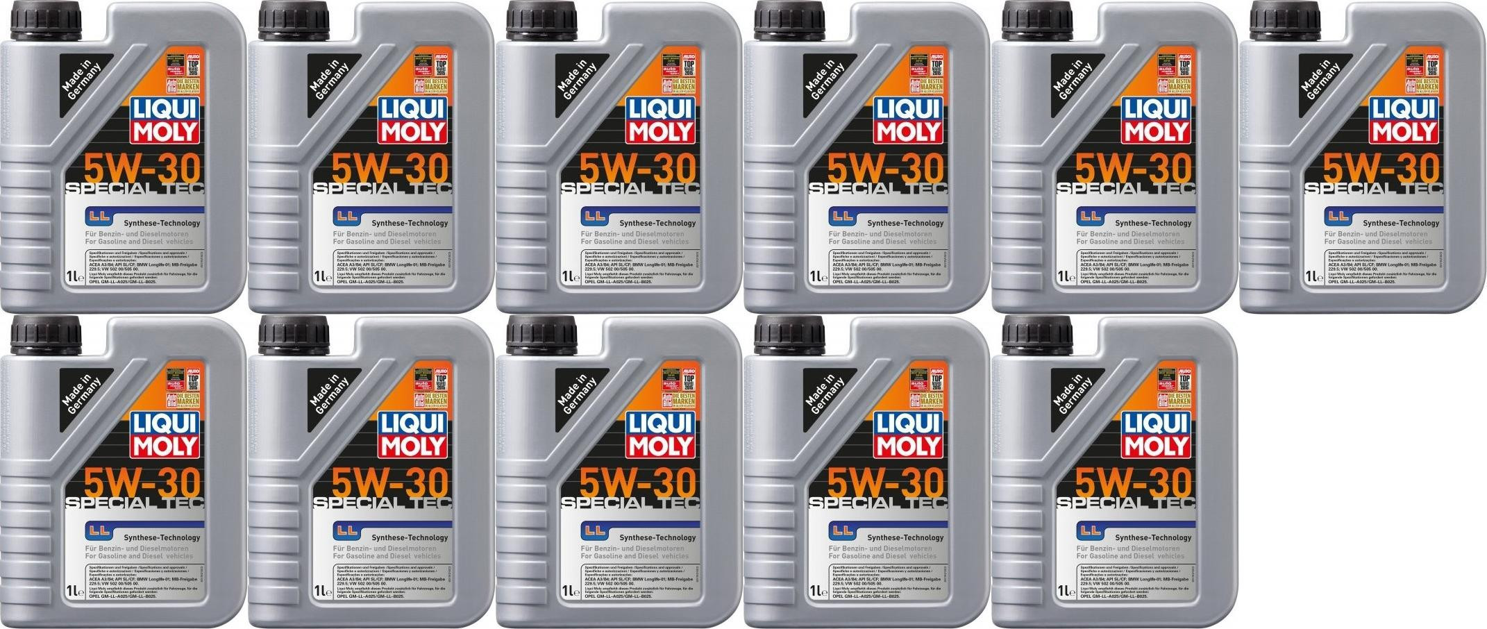 Liqui Moly 1192 Special Tec LL 5W-30 Motoröl 11x 1l = 11 Liter
