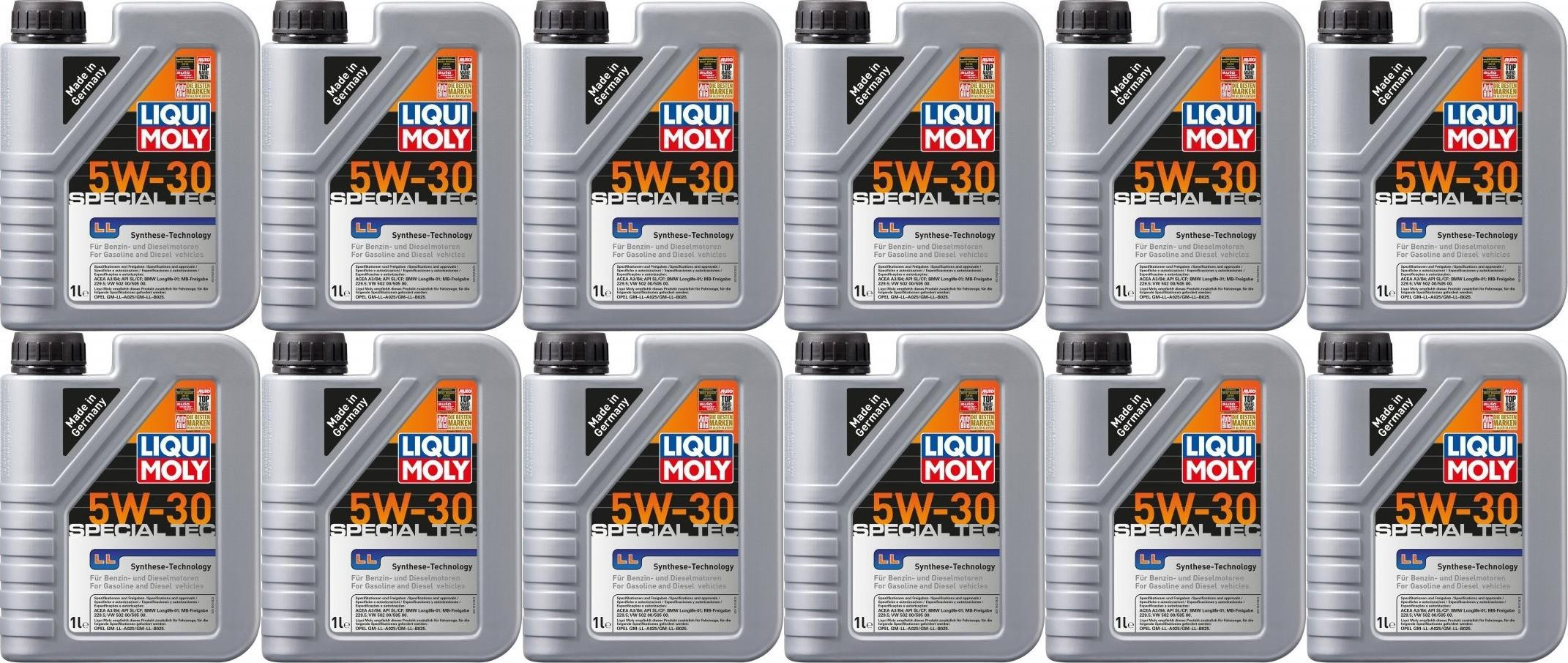 Liqui Moly 1192 Special Tec LL 5W-30 Motoröl 12x 1l = 12 Liter