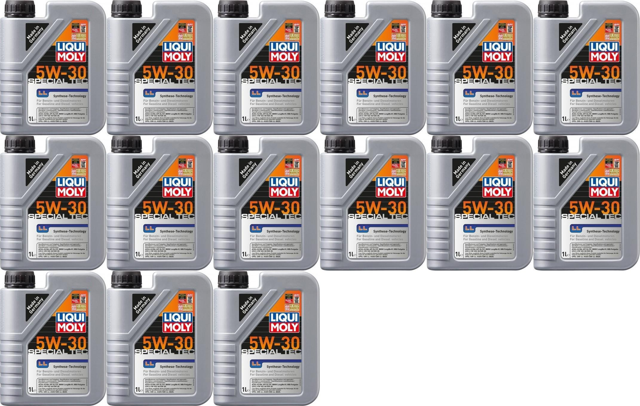 Liqui Moly 1192 Special Tec LL 5W-30 Motoröl 15x 1l = 15 Liter