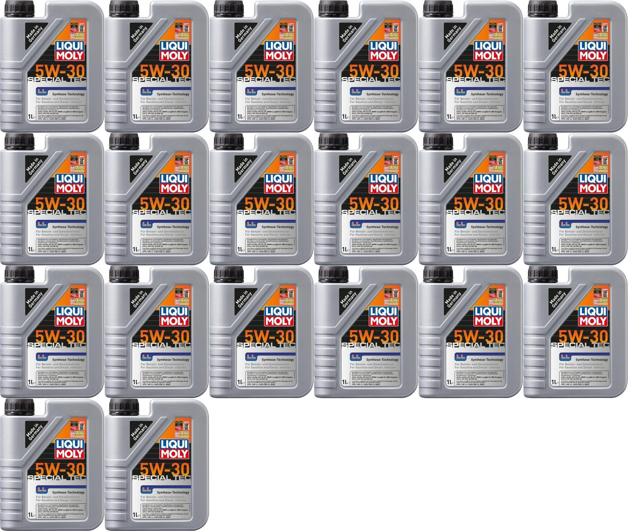 Liqui Moly 1192 Special Tec LL 5W-30 Motoröl 20x 1l = 20 Liter