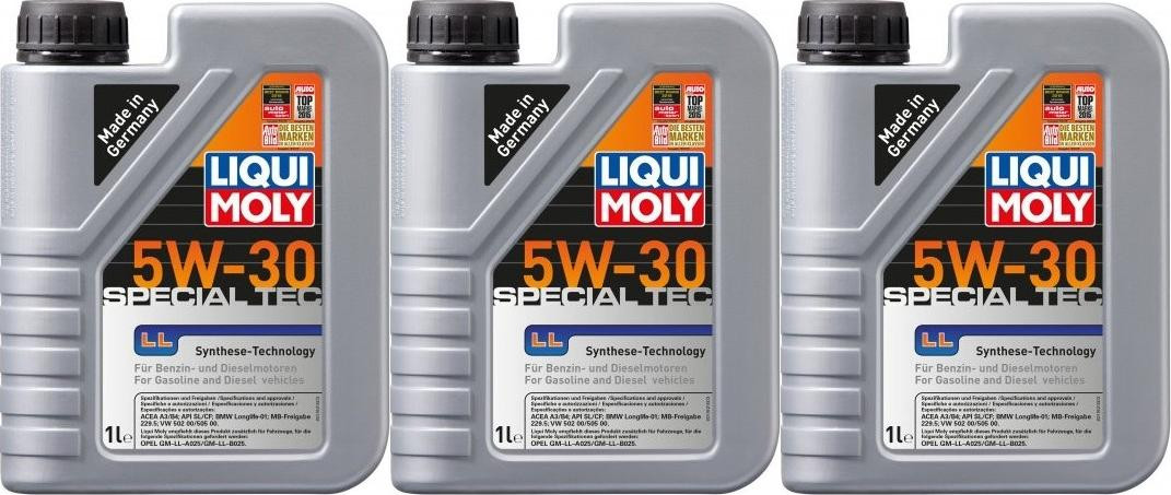 Liqui Moly 1192 Special Tec LL 5W-30 Motoröl 3x 1l = 3 Liter
