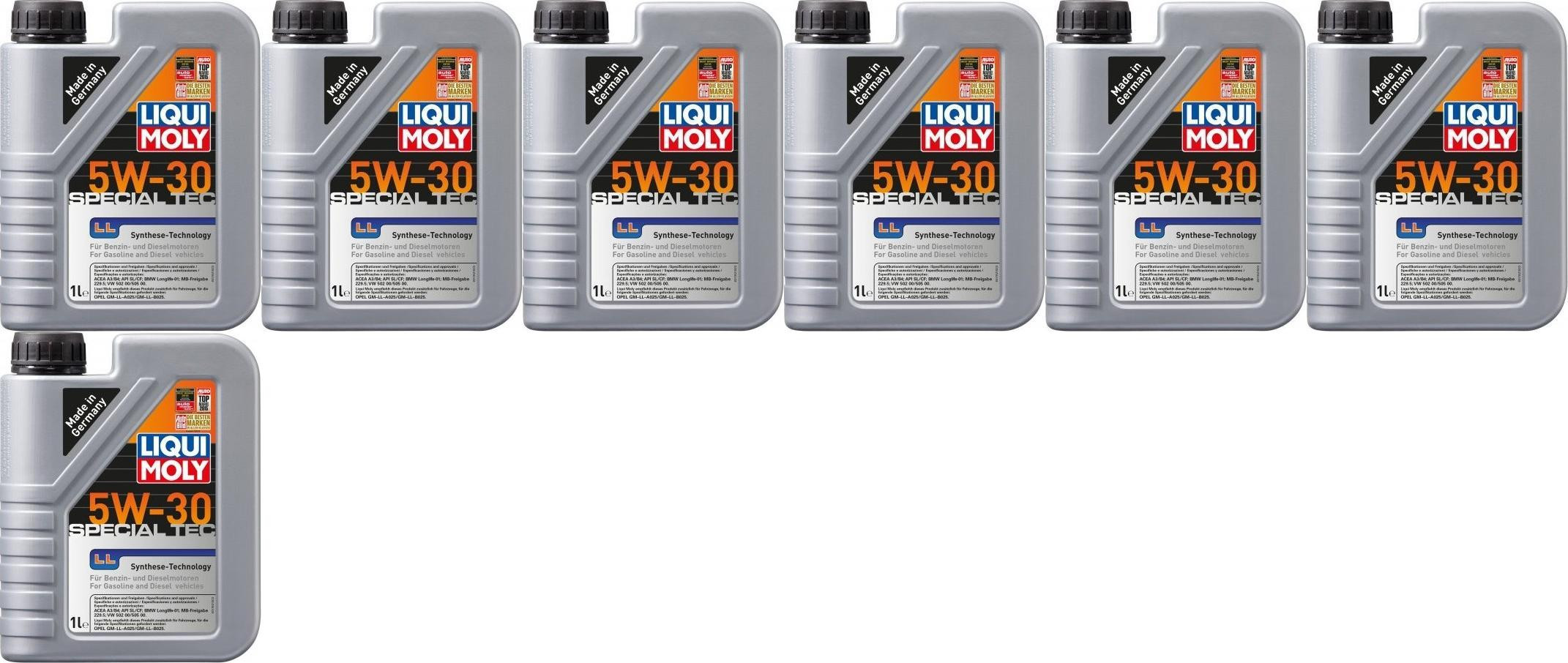Liqui Moly 1192 Special Tec LL 5W-30 Motoröl 7x 1l = 7 Liter