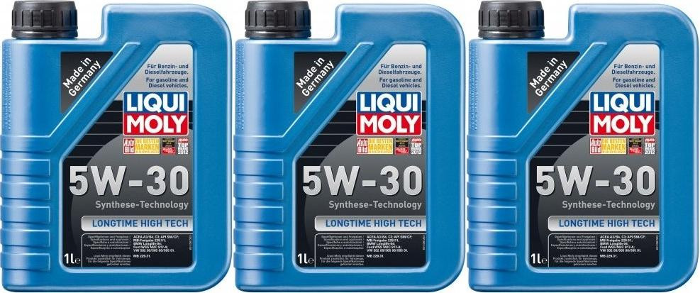 Liqui Moly 1136 Longtime High Tech 5W-30 Motoröl 3x 1l = 3 Liter