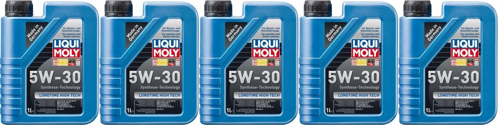 Liqui Moly 1136 Longtime High Tech 5W-30 Motoröl 5x 1l = 5 Liter