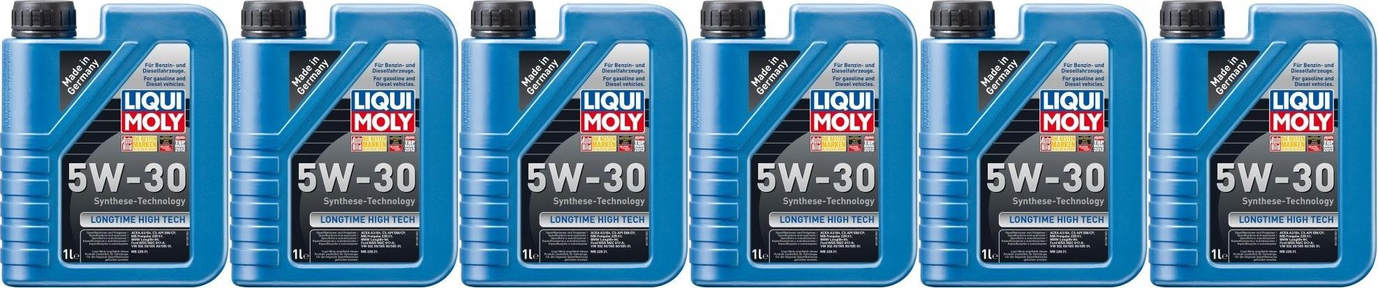 Liqui Moly 1136 Longtime High Tech 5W-30 Motoröl 6x 1l = 6 Liter