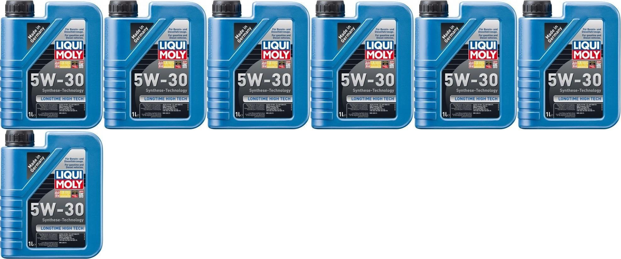 Liqui Moly 1136 Longtime High Tech 5W-30 Motoröl 7x 1l = 7 Liter