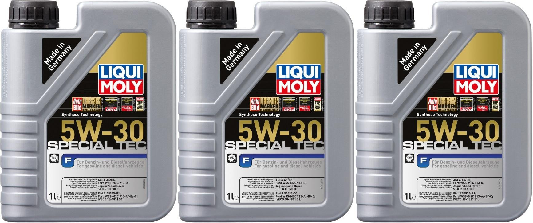 Liqui Moly 3852 Special Tec F 5W-30 Motoröl 3x 1l = 3 Liter