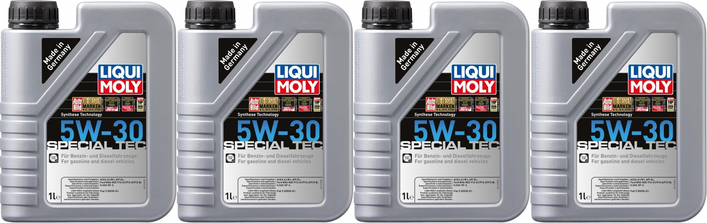 Liqui Moly 1163 Special Tec 5W-30 Motoröl 4x 1l = 4 Liter