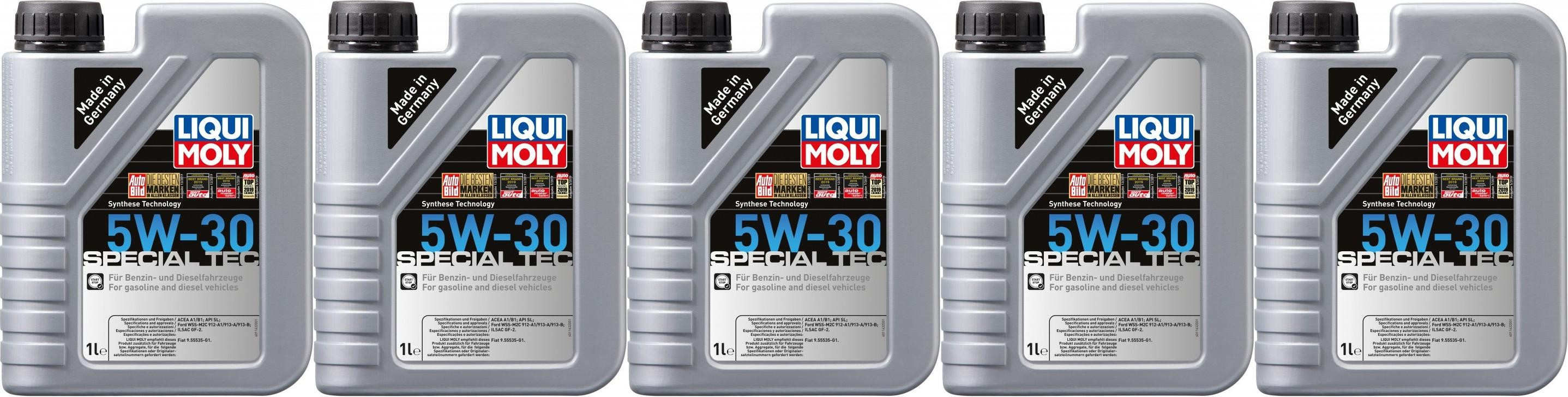 Liqui Moly 1163 Special Tec 5W-30 Motoröl 5x 1l = 5 Liter