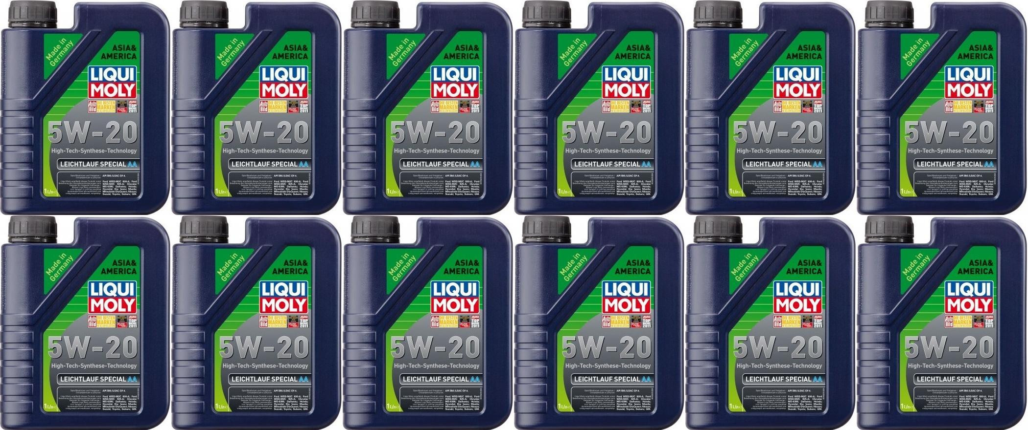 Liqui Moly 7657 Leichtlauf Special AA 5W-20 Motoröl 12x 1l = 12 Liter