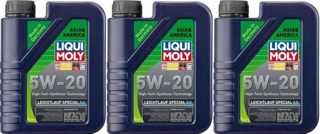 Liqui Moly 7657 Leichtlauf Special AA 5W-20 Motoröl 3x 1l = 3 Liter