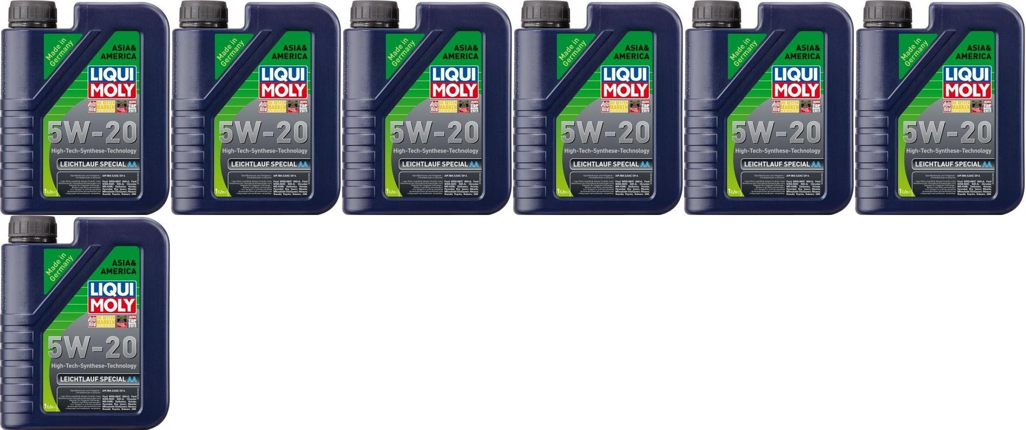 Liqui Moly 7657 Leichtlauf Special AA 5W-20 Motoröl 7x 1l = 7 Liter