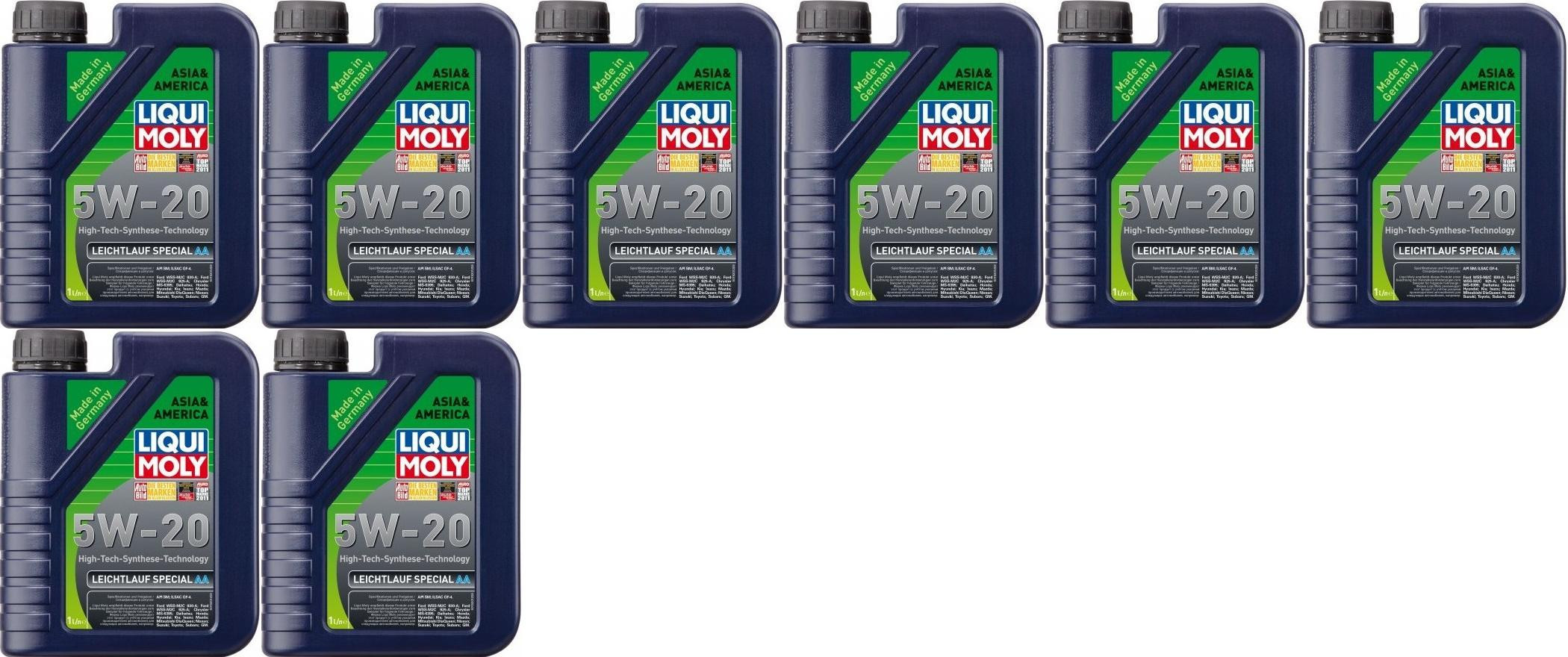 Liqui Moly 7657 Leichtlauf Special AA 5W-20 Motoröl 8x 1l = 8 Liter