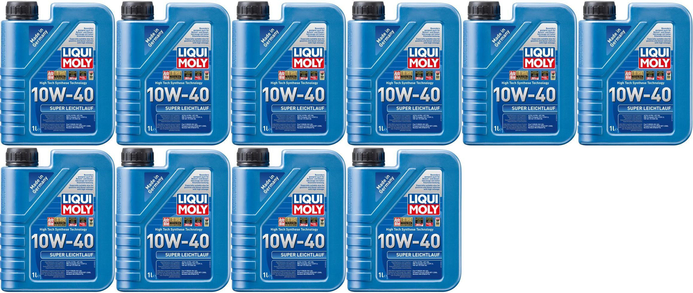 Liqui Moly 1300 Super Leichtlauföl 10W-40 Diesel & Benziner 10x 1l = 10 Liter