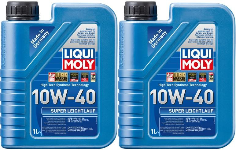 Liqui Moly 1300 Super Leichtlauföl 10W-40 Diesel & Benziner 2x 1l = 2 Liter