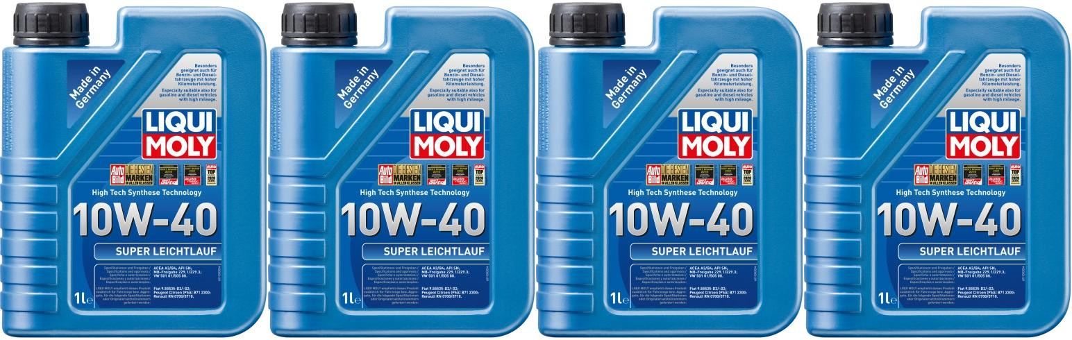 Liqui Moly 1300 Super Leichtlauföl 10W-40 Diesel & Benziner 4x 1l = 4 Liter