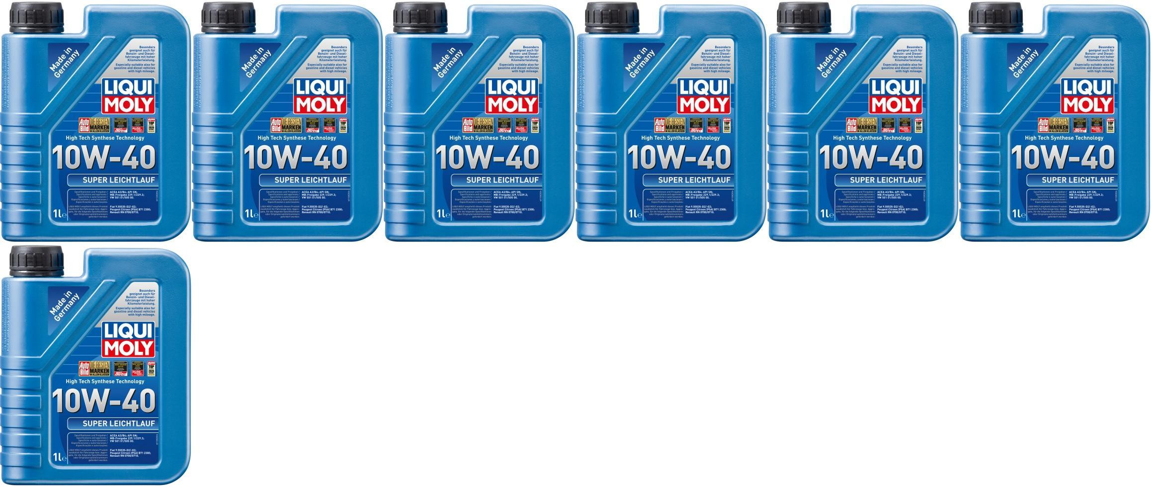 Liqui Moly 1300 Super Leichtlauföl 10W-40 Diesel & Benziner 7x 1l = 7 Liter