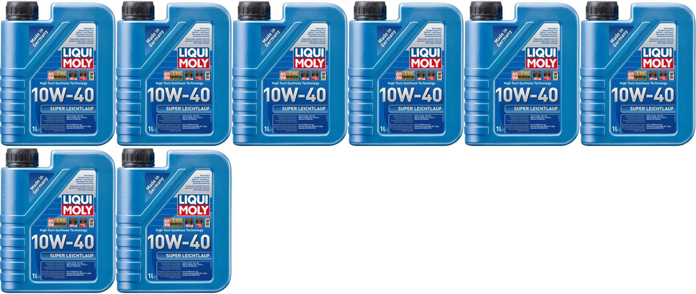 Liqui Moly 1300 Super Leichtlauföl 10W-40 Diesel & Benziner 8x 1l = 8 Liter