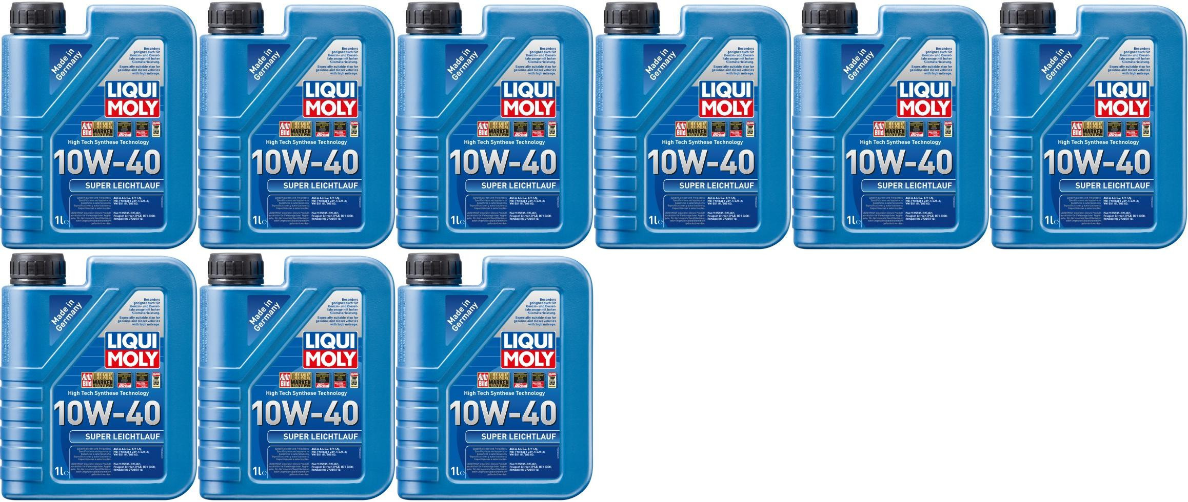 Liqui Moly 1300 Super Leichtlauföl 10W-40 Diesel & Benziner 9x 1l = 9 Liter