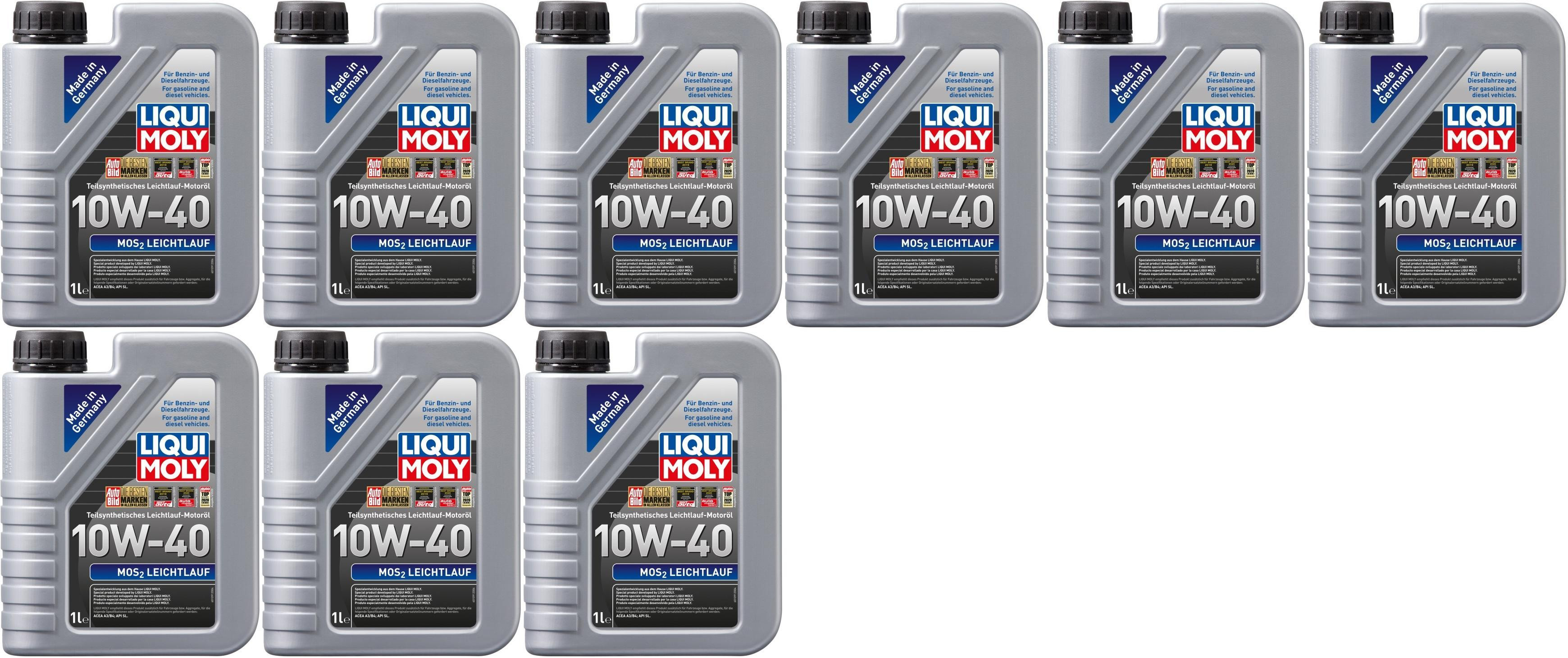 Liqui Moly 1091 MoS2 Leichtlauf Diesel & Benziner 10W-40 9x 1l = 9 Liter